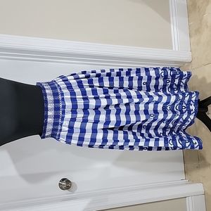 Long Blue and White Checkered Zara Skirt